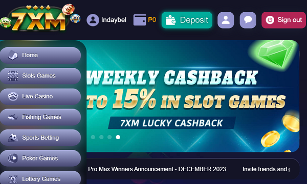 7xm casino review weekly cashback to 15% in slot games 7xm lucky cash back